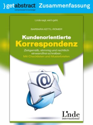 cover image of Kundenorientierte Korrespondenz (Zusammenfassung)